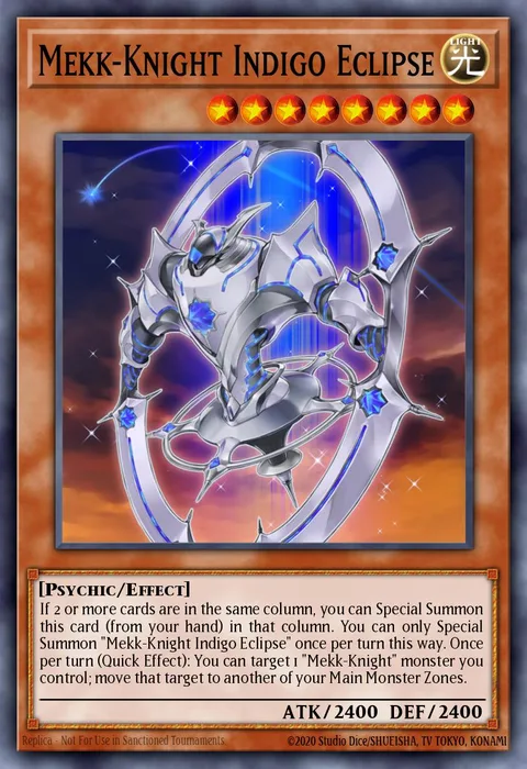 Mekk-Knight Indigo Eclipse trading card