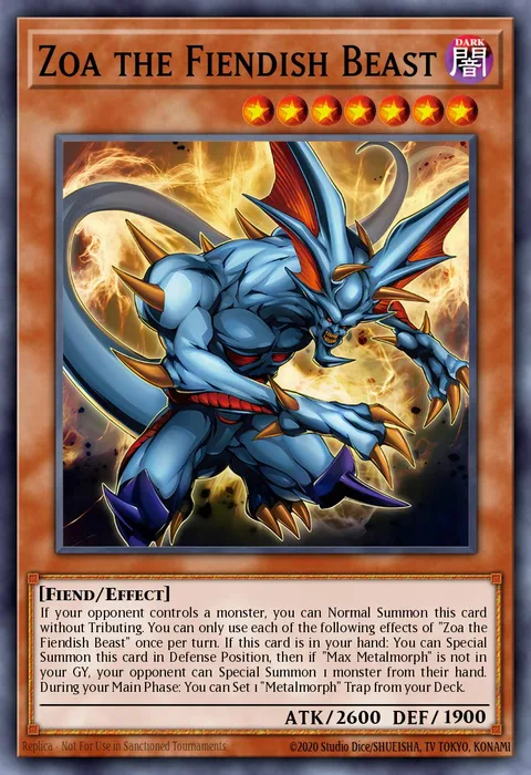 Zoa the Fiendish Beast trading card