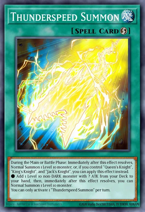 Thunderspeed Summon trading card