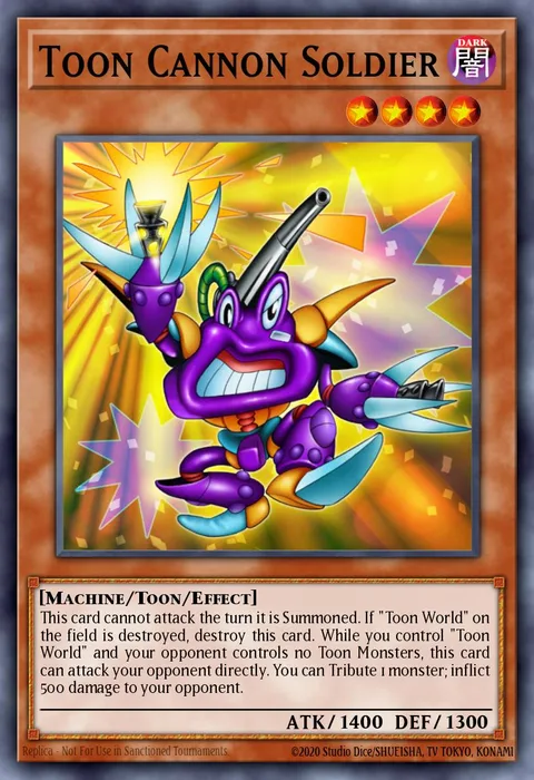 Toon Cannon Soldier trading card