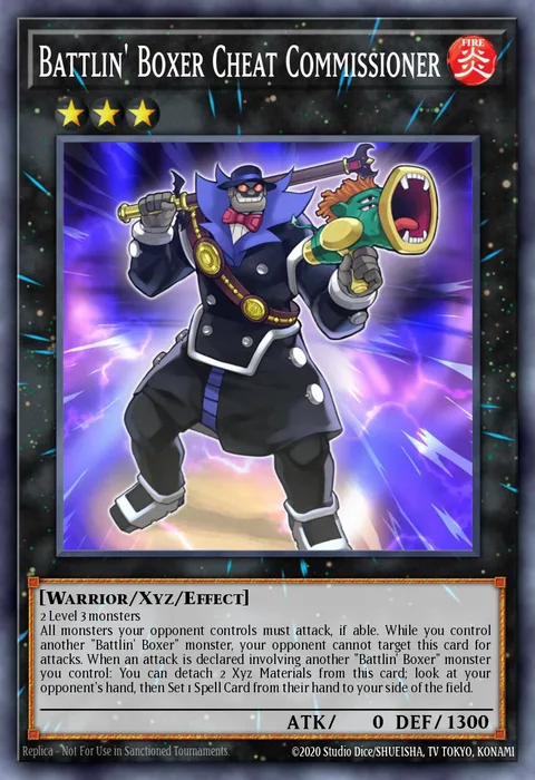 Battlin' Boxer Cheat Commissioner trading card