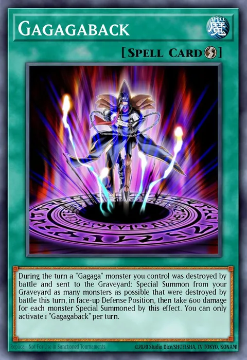 Gagagaback trading card