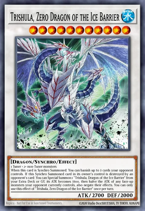 Trishula, Zero Dragon of the Ice Barrier trading card