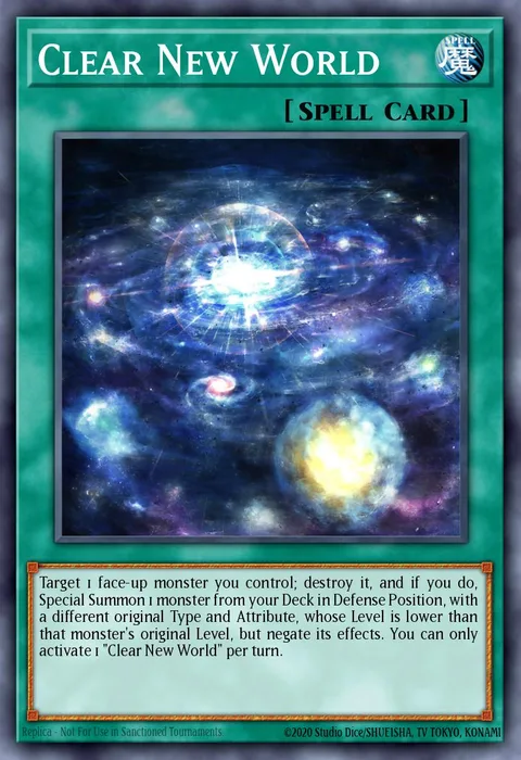 Clear New World trading card