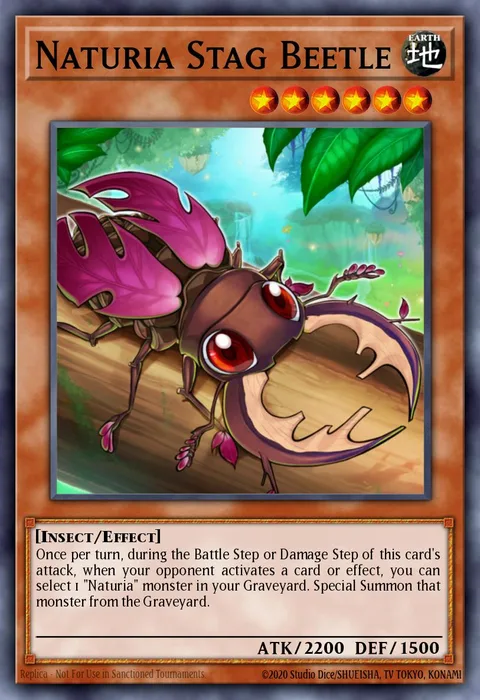 Naturia Stag Beetle trading card