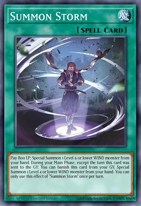 Summon Storm trading card