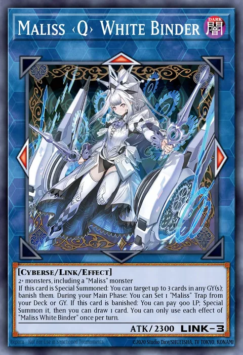 Maliss <Q> White Binder trading card