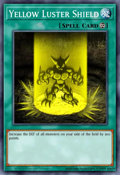 Yellow Luster Shield trading card