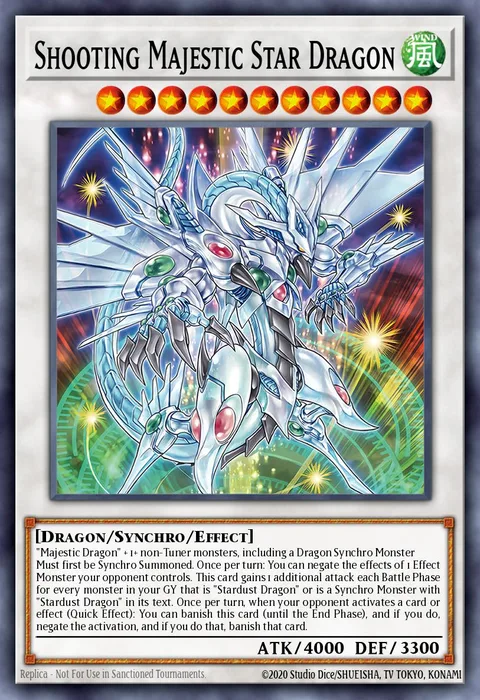 Shooting Majestic Star Dragon trading card