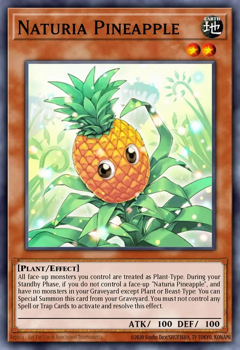 Naturia Pineapple trading card