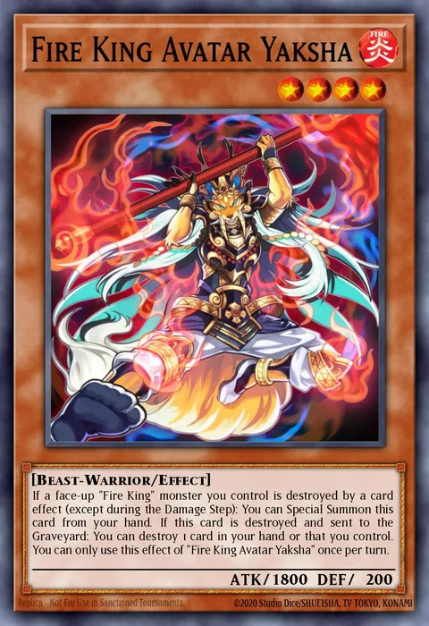 Fire King Avatar Yaksha trading card