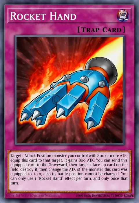Rocket Hand trading card