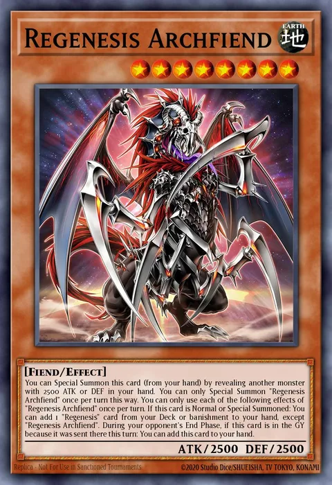 Regenesis Archfiend trading card
