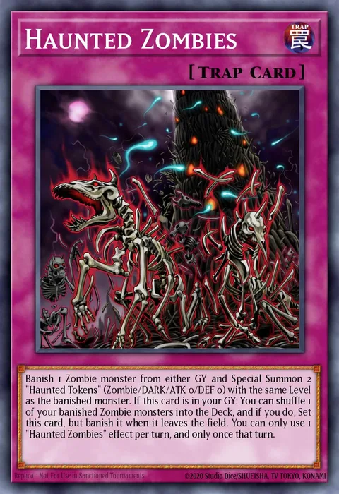 Haunted Zombies trading card