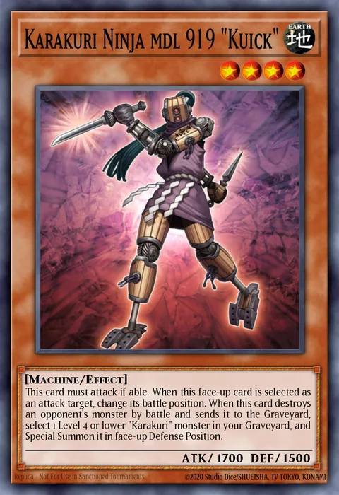 Karakuri Ninja mdl 919 "Kuick" trading card
