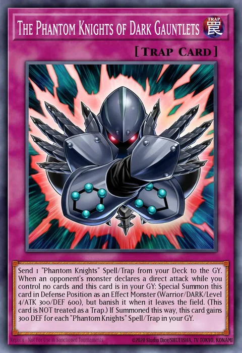 The Phantom Knights of Dark Gauntlets trading card