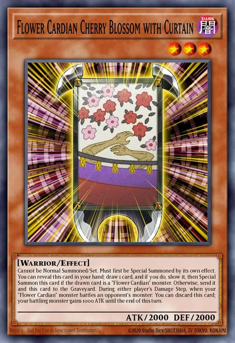 Flower Cardian Cherry Blossom with Curtain trading card