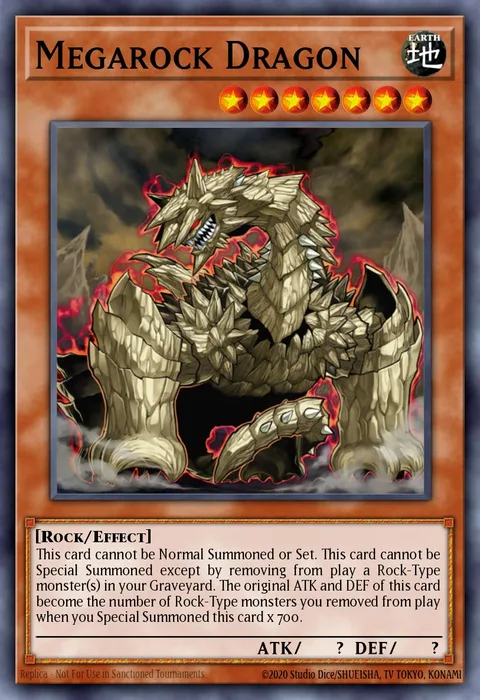 Megarock Dragon trading card