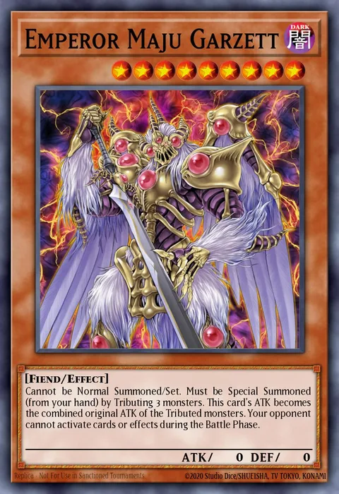Emperor Maju Garzett trading card