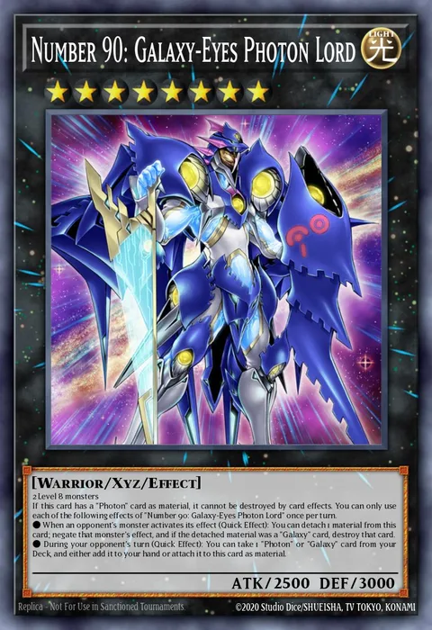 Number 90: Galaxy-Eyes Photon Lord trading card