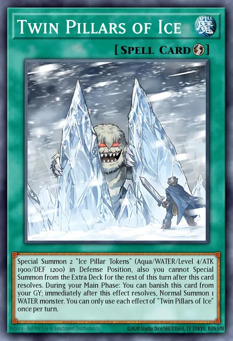 Twin Pillars of Ice trading card