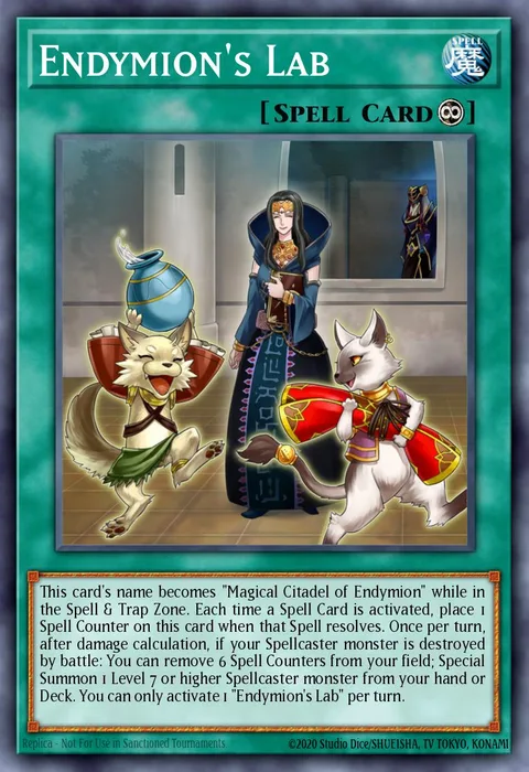 Endymion's Lab trading card