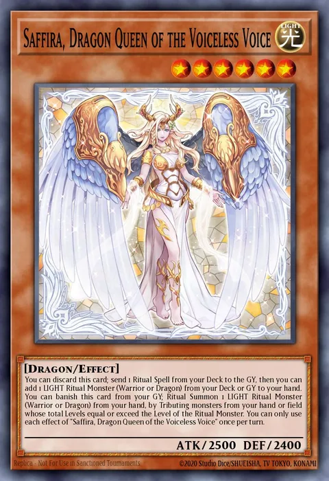 Saffira, Dragon Queen of the Voiceless Voice trading card
