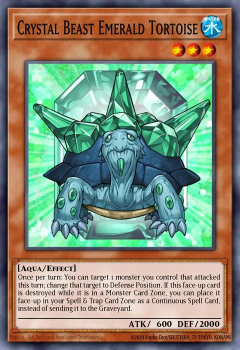 Crystal Beast Emerald Tortoise trading card