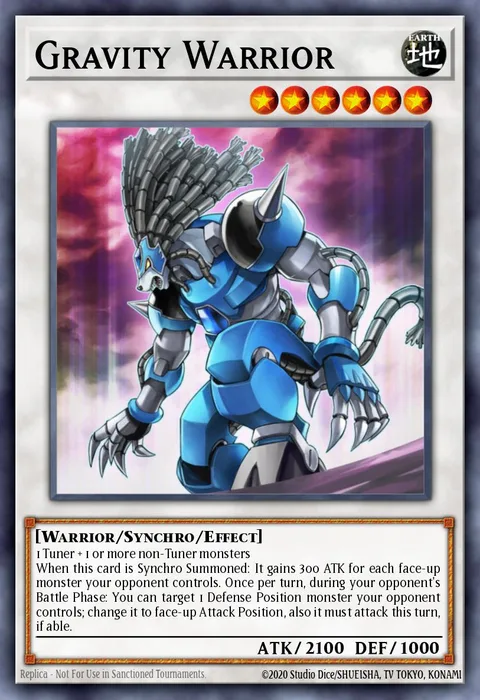 Gravity Warrior trading card