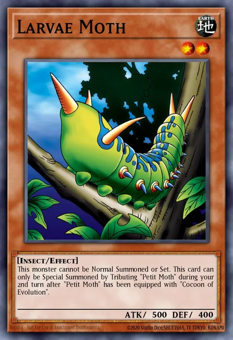 Larvae Moth trading card