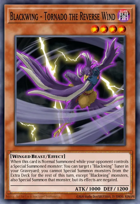 Blackwing - Tornado the Reverse Wind trading card