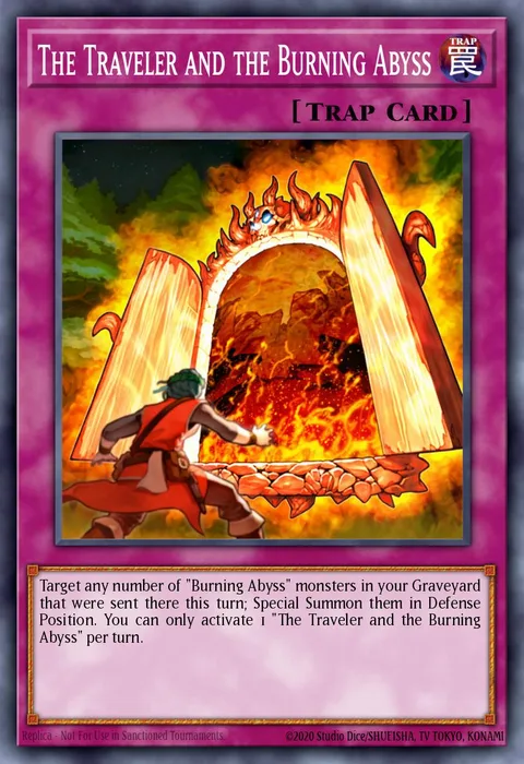 The Traveler and the Burning Abyss trading card