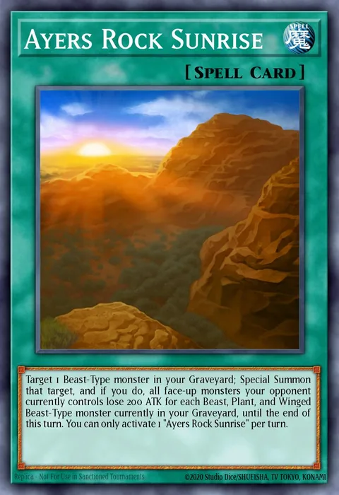 Ayers Rock Sunrise trading card