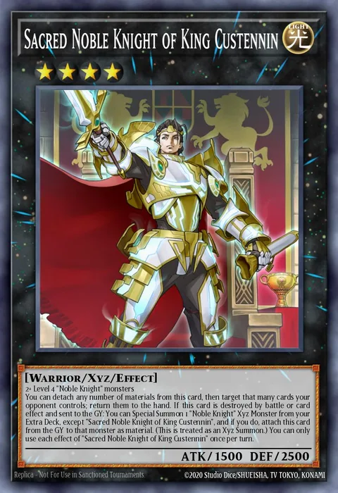 Sacred Noble Knight of King Custennin trading card