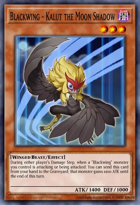Blackwing - Kalut the Moon Shadow trading card