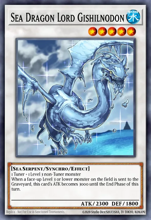 Sea Dragon Lord Gishilnodon trading card