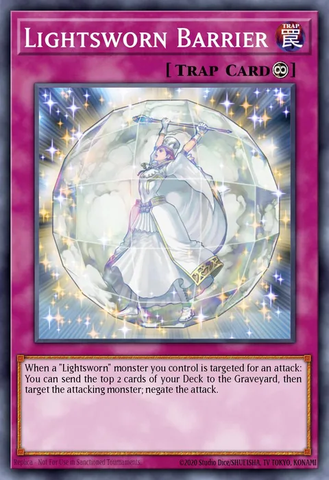 Lightsworn Barrier trading card