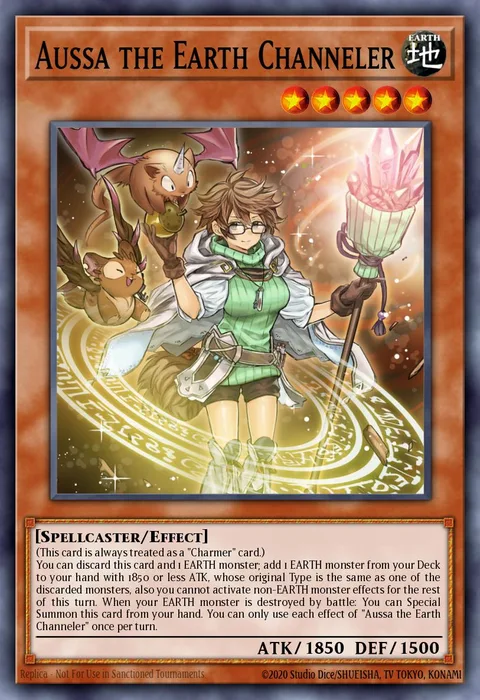 Aussa the Earth Channeler trading card