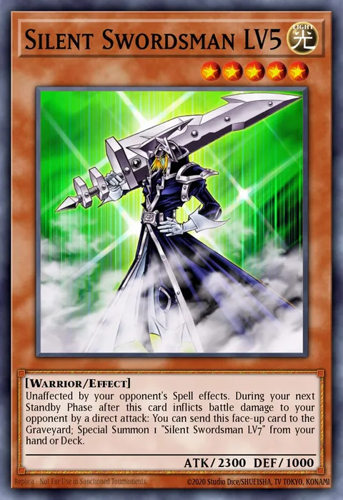Silent Swordsman LV5 trading card