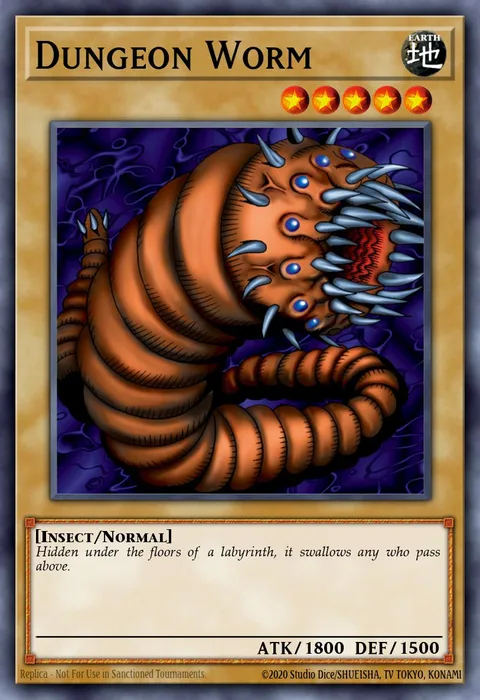 Dungeon Worm trading card
