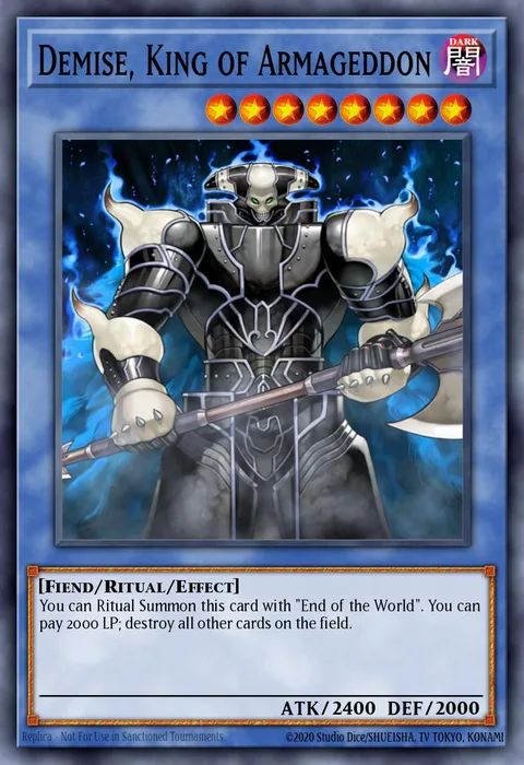 Demise, King of Armageddon trading card