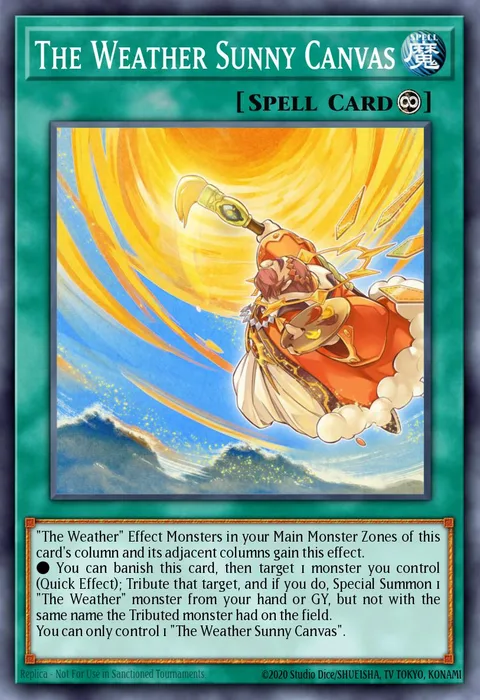 The Weather Sunny Canvas trading card