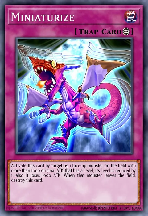 Miniaturize trading card