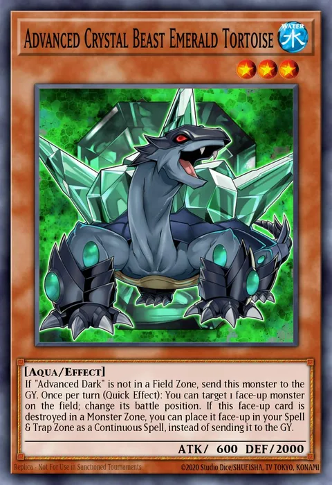 Advanced Crystal Beast Emerald Tortoise trading card