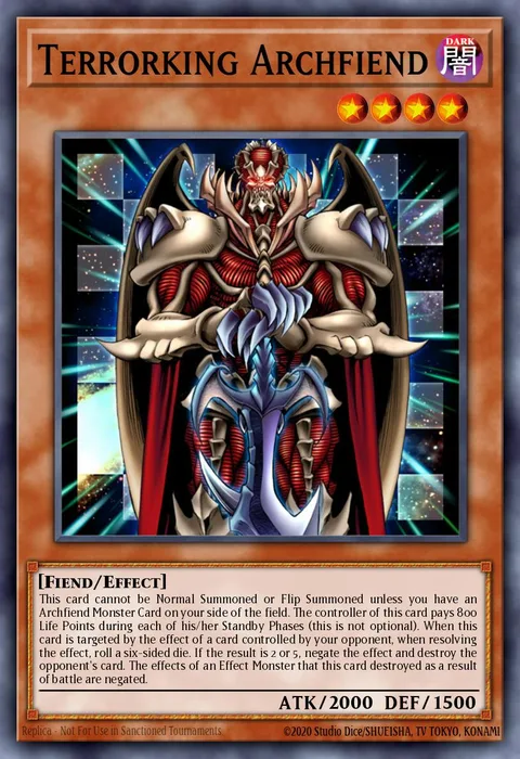 Terrorking Archfiend trading card