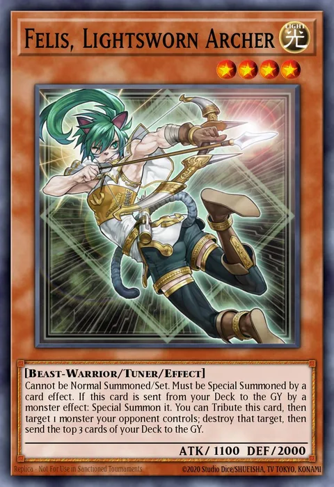 Felis, Lightsworn Archer trading card