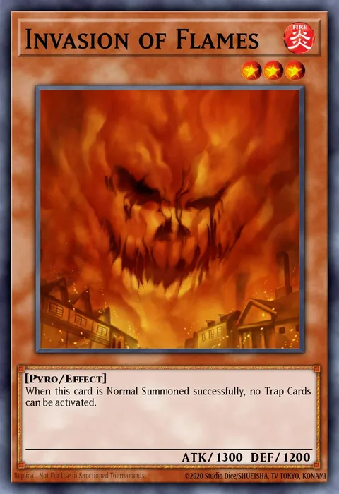 Invasion of Flames trading card