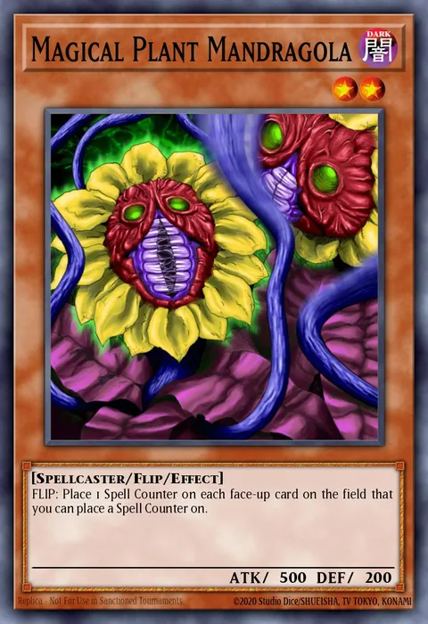 Magical Plant Mandragola trading card