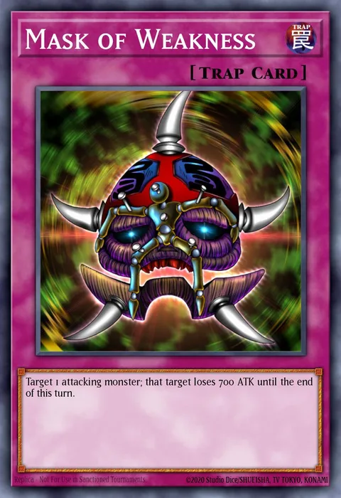 Mask of Weakness trading card