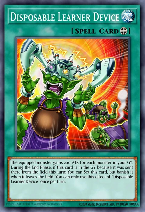 Disposable Learner Device trading card